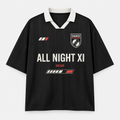 All Night XI black club football festival jersey