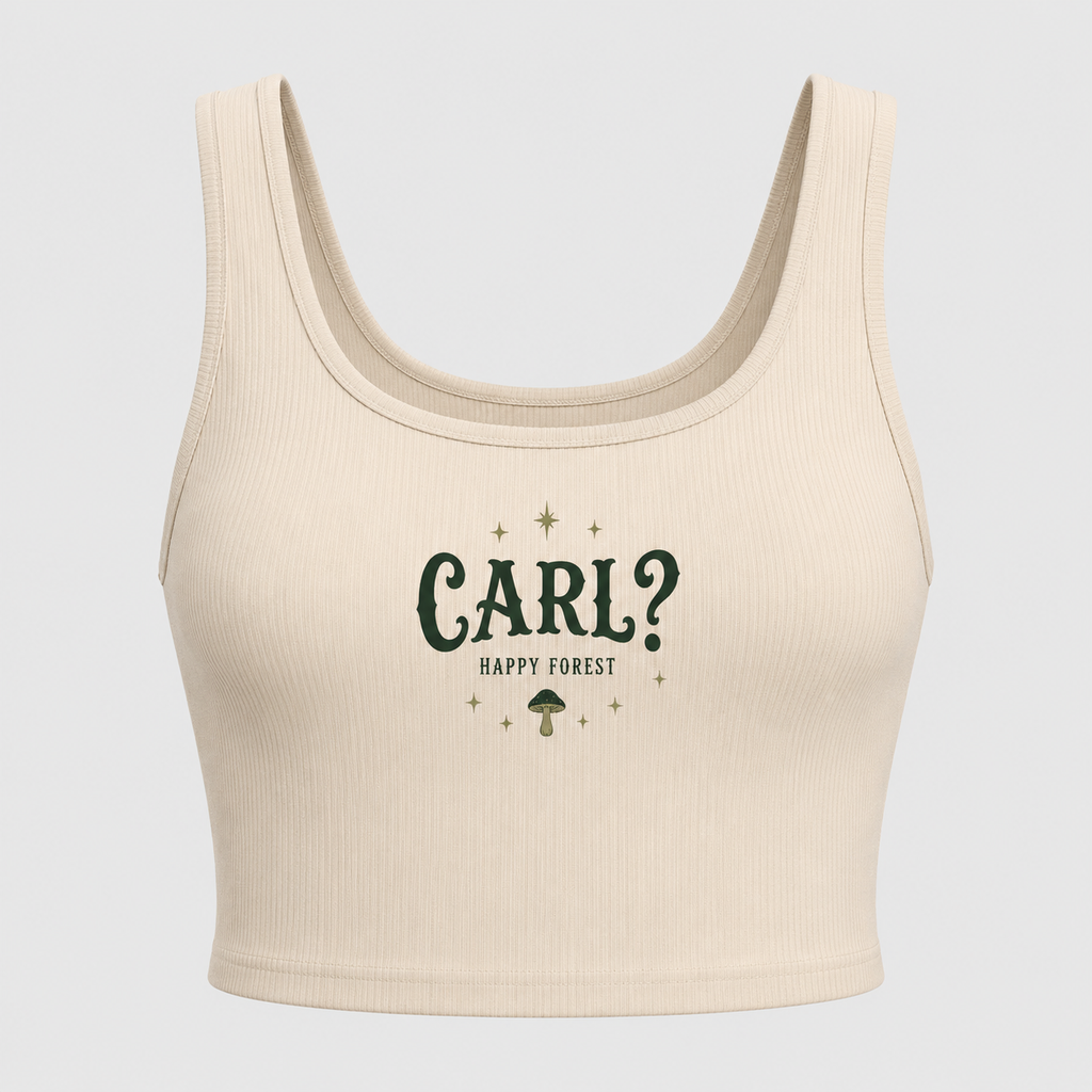 Carl? women's cream cropped tank top