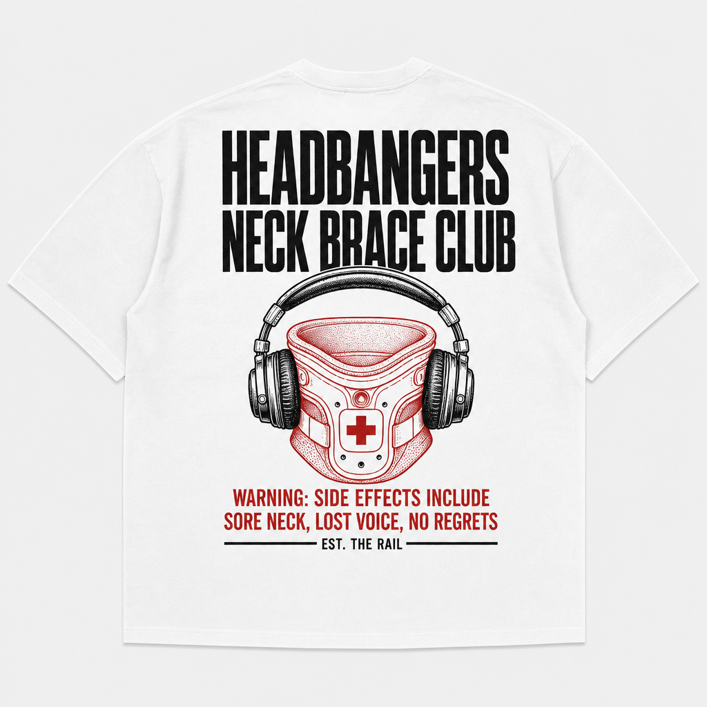 Headbangers Neck Brace Club Tee