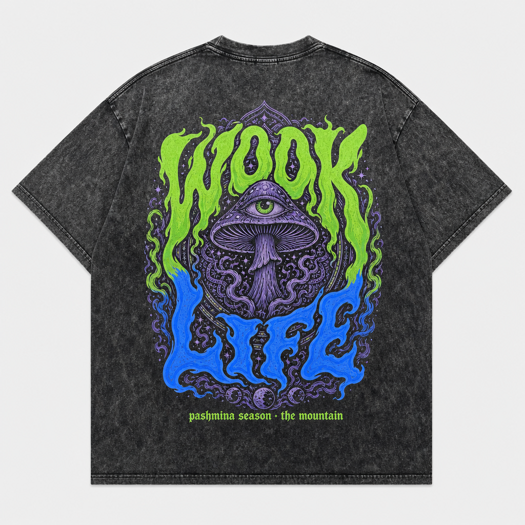 Wook Life Acid Wash Tee