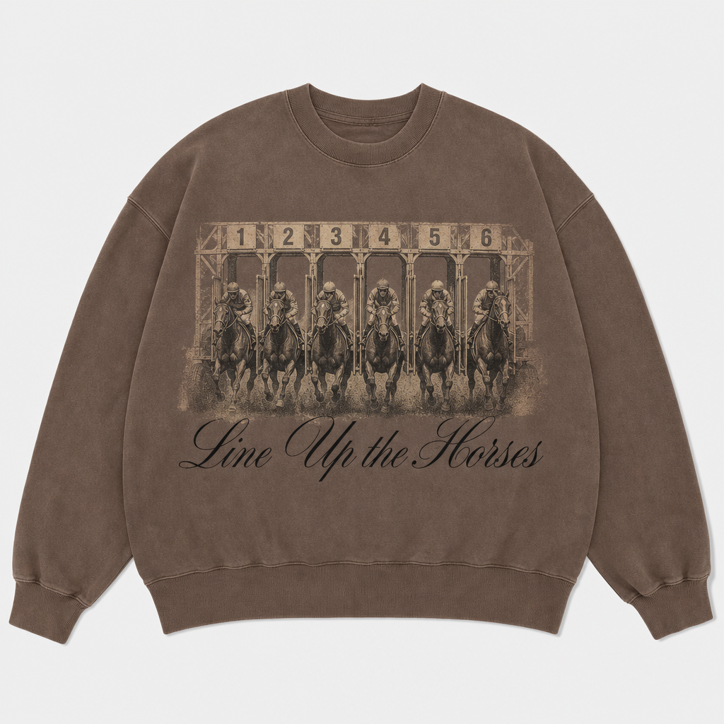 Line Up The Horses Crewneck