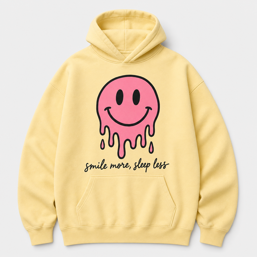 Smile More Sleep Less Hoodie