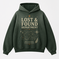 Lost & Found Department forest green festival hoodie