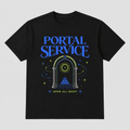 Portal Service unisex black tee
