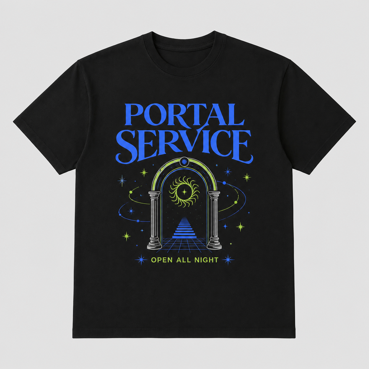 Portal Service unisex black tee