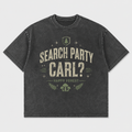 Search Party Carl unisex washed charcoal oversized tee