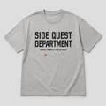 Side Quest Department unisex heather grey tee